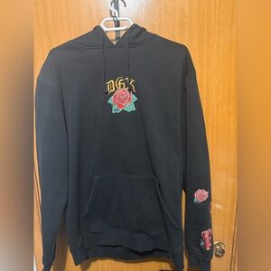 DGK Black Hoodie with Rose and Gold Accents